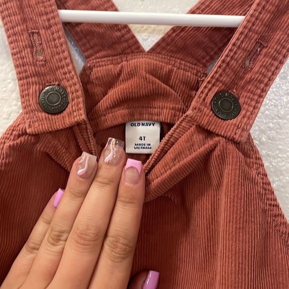 Dusty Pink Overall Dress - Picture 3 of 9